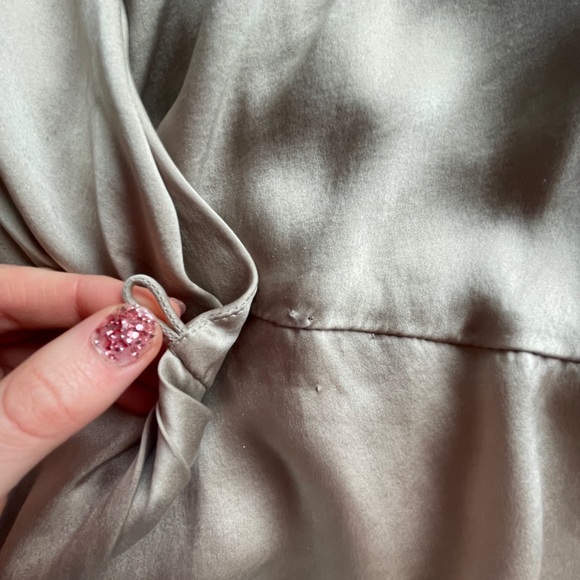 Intermix Silk Blouse with missing button (EASY FIX) - Picture 3 of 4